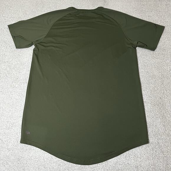 Youngla Shirt Mens XL Green Performance Workout Stretch Lightweight Short Sleeve - Picture 7 of 9
